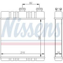 Schimbator caldura, incalzire habitaclu NISSENS