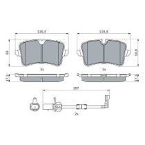 Set placute frana,frana disc BOSCH