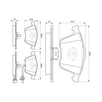 Set placute frana,frana disc BOSCH