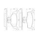 Set placute frana fata BOSCH pentru SEAT CORDOBA, IBIZA II, VW GOLF III, dimensiuni 50.3 mm x 142.1 mm x 19.5 mm