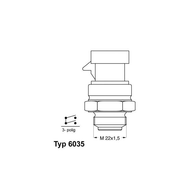 Comutator temperatura, ventilator radiator WAHLER