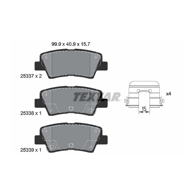 Set placute frana,frana disc TEXTAR