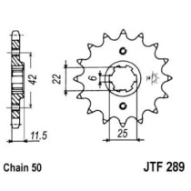 Pinion lant JT ZĘBATKI