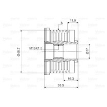 Fulie, alternator VALEO