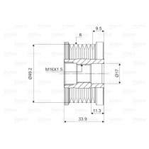 Fulie, alternator VALEO