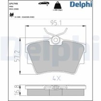 Set placute frana,frana disc DELPHI