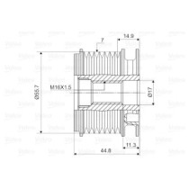 Fulie, alternator VALEO