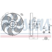 Ventilator, radiator NISSENS