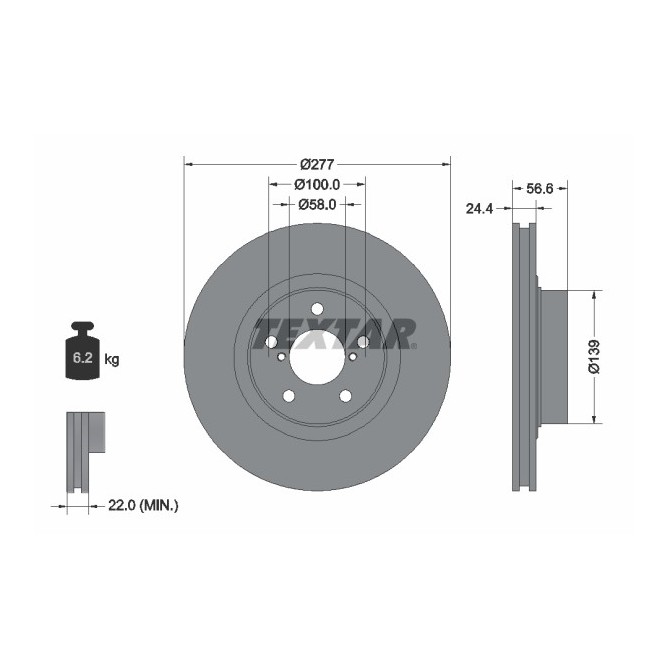 Disc frana TEXTAR