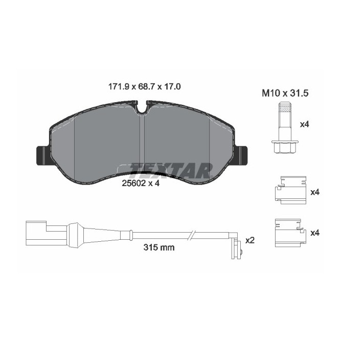 Set placute frana,frana disc TEXTAR