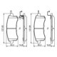 Set placute frana spate BOSCH pentru INFINITI QX4, QX56, NISSAN PATROL VI, dimensiuni 50.2 mm x 127.9 mm x 14.8 mm