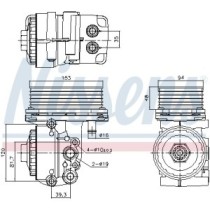 Radiator ulei, ulei motor NISSENS