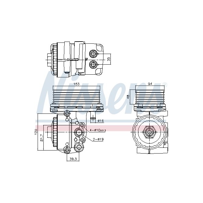 Radiator ulei, ulei motor NISSENS