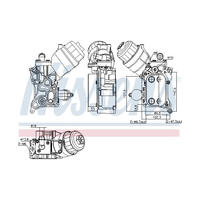 Radiator ulei, ulei motor NISSENS