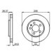 Disc frana Spate Dreapta/Stanga BOSCH 256.0 mm ventilat 5 gauri AUDI A3 TT SEAT LEON SKODA OCTAVIA VW GOLF IV 08.97-12.13