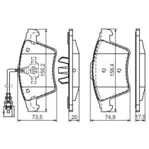 Set placute frana,frana disc BOSCH