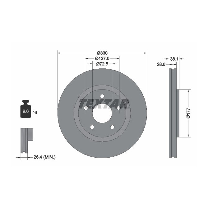 Disc frana TEXTAR