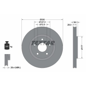 Disc frana TEXTAR