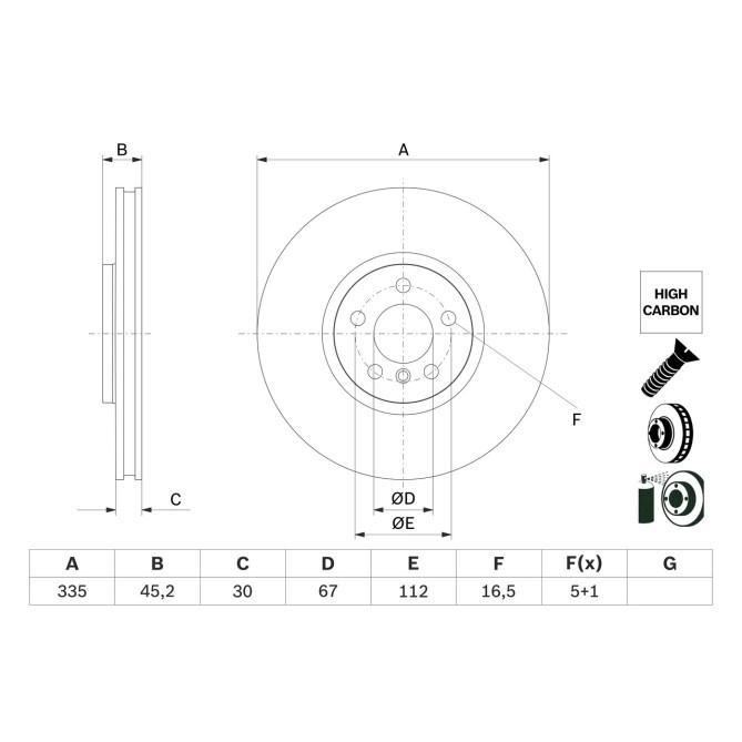 Disc frana BOSCH