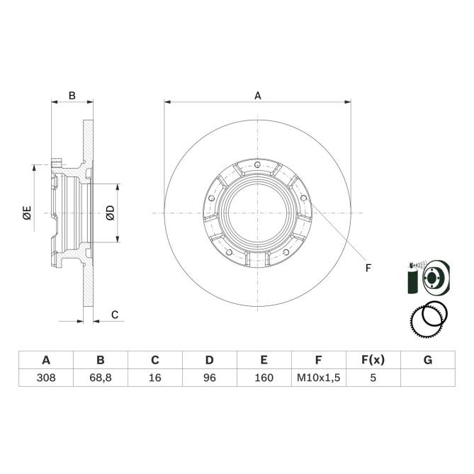 Disc frana BOSCH