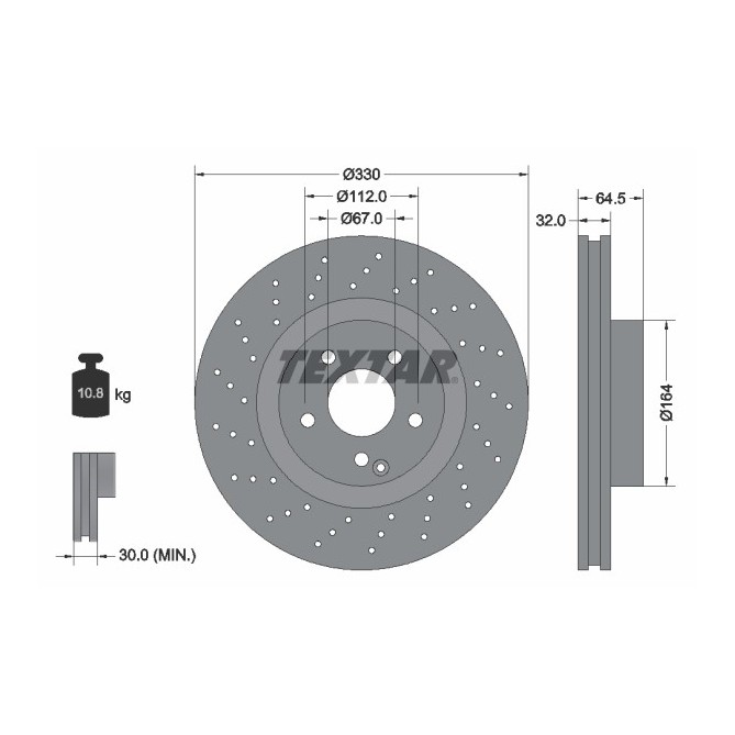 Disc frana TEXTAR