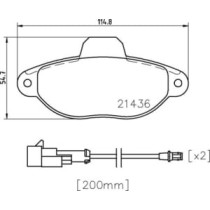 Set placute frana,frana disc BREMBO