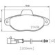 Set placute frana disc BREMBO FIAT 500 FORD KA 1.2 1.2LPG 07.07- Fata 115.0mm Latime 55.0mm Inaltime 17.0mm Grosime