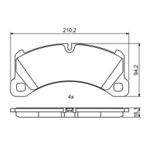 Set placute frana,frana disc BOSCH