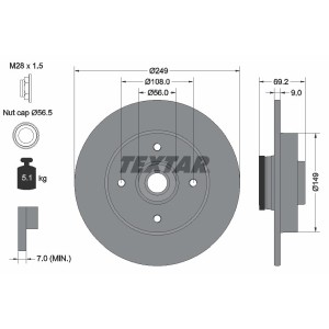 Disc frana TEXTAR