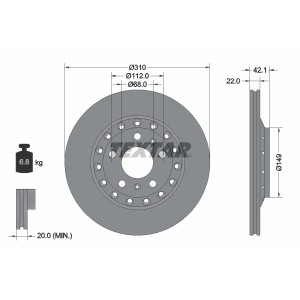 Disc frana TEXTAR