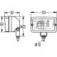 Reflector far de lucru HELLA Master 5060 H3 Halogen 12/24V 35/70W 153mm x 118mm x 153mm x 92mm fără becuri compatibil FENDT