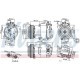 Compresor climatizare NISSENS pentru FORD C-MAX, FOCUS C-MAX, FOCUS II, FOCUS II/KOMBI, TRANSIT 1.4-3.2D 10.03-08.14