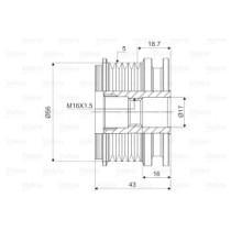 Fulie, alternator VALEO