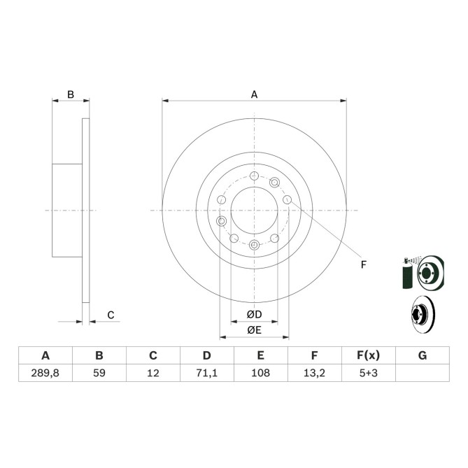 Disc frana BOSCH