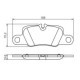 Set placute frana spate BOSCH pentru PORSCHE 911, 911 TARGA, PANAMERA, PANAMERA SPORT TURISMO, inaltime 69.6 mm, latime 187.3 mm, grosime 15.9 mm