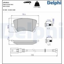 Set placute frana,frana disc DELPHI