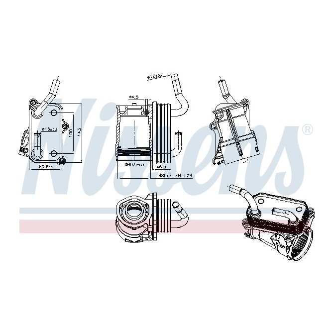 Radiator ulei, ulei motor NISSENS