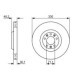 Disc frana BOSCH Fata Dreapta/Stanga CITROEN C5 III, C6; PEUGEOT 407, 607 2.0-3.0 330.0 mm, 48.0 mm, 30.0 mm, 5 gauri