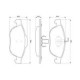 Set placute frana fata BOSCH pentru ALFA ROMEO 147, 156; FIAT ULYSSE; LANCIA LYBRA 1.6-2.5 06.94-03.10, Inaltime 59.1 mm, Latime 156.4 mm, Grosime 19.2 mm