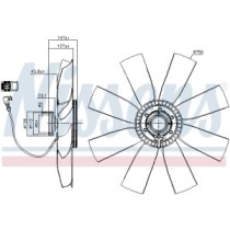 Cupla, ventilator radiator NISSENS