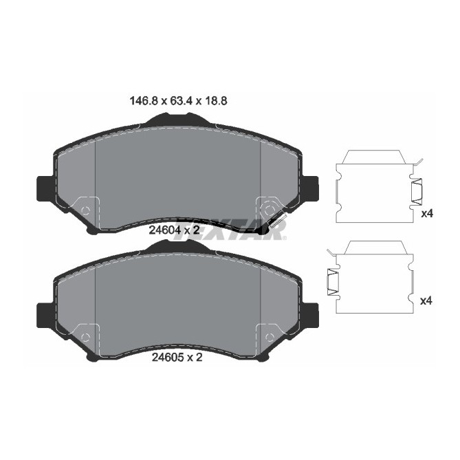 Set placute frana,frana disc TEXTAR