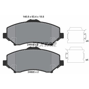 Set placute frana,frana disc TEXTAR