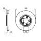 Disc frana BOSCH Fata Dreapta/Stanga JAGUAR S-TYPE II 2.5-4.2 300.0 mm 43.0 mm 30.0 mm 5 gauri 71.0 mm