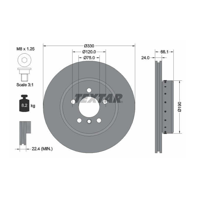 Disc frana TEXTAR