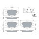 Set placute frana fata BOSCH pentru CITROEN C3, C3 AIRCROSS, C4 CACTUS, PEUGEOT 2008, dimensiuni 59.2 mm x 137.0 mm x 18.0 mm