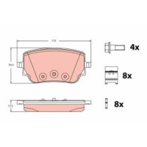 Set placute frana,frana disc TRW MOTO