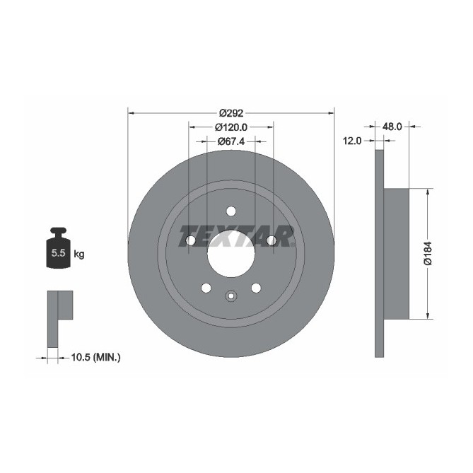 Disc frana TEXTAR