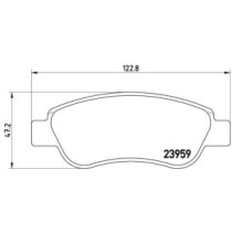 Set placute frana,frana disc BREMBO