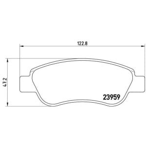 Set placute frana,frana disc BREMBO