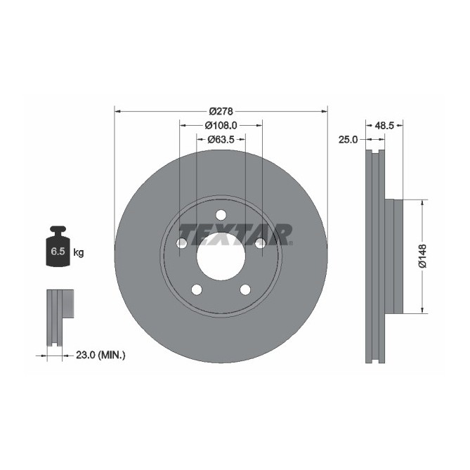 Disc frana TEXTAR